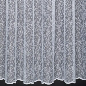 LEWIS – An Allover Modern Net Curtain with Scalloped Base.